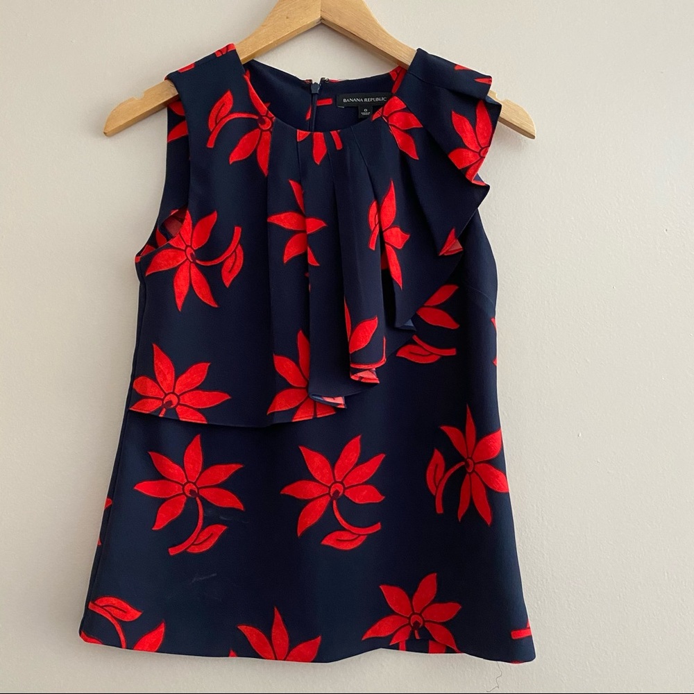 Banana Republic Floral‎ Sleeveless Top sz0